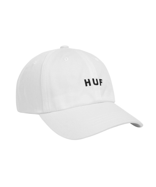 HUF（ハフ）の「ESSENTIALS OG LOGO CV 6 PANEL / HUF キャップ 帽子（キャップ・メンズ・ホワイト/ブラック・O/S）」の2枚目の写真
