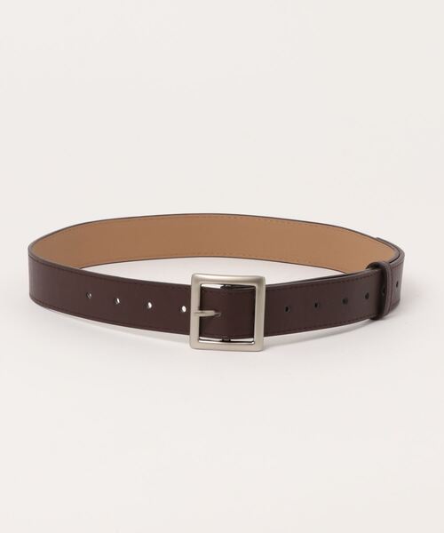 kutir(クティール)の「スクエアベルト(ベルト・レディース・ブラック/ダークブラウン・FREE)」の4枚目の写真