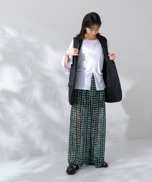 KBF(ケイビーエフ)の「ドビープリントワイドパンツ(その他パンツ・レディース・パープル系その他/グリーン系その他・ONE)」の10枚目の写真