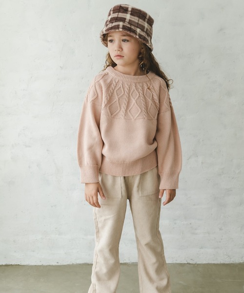 pairmanon(ペアマノン)の「【かぞくおそろい】ケーブル編みニットプルオーバー(ニット/セーター・キッズ・ベージュ/ピンク/アイボリー/ライトイエロー/チャコール/ブルー系その他3・90/100/110/120/130/140/150)」の18枚目の写真