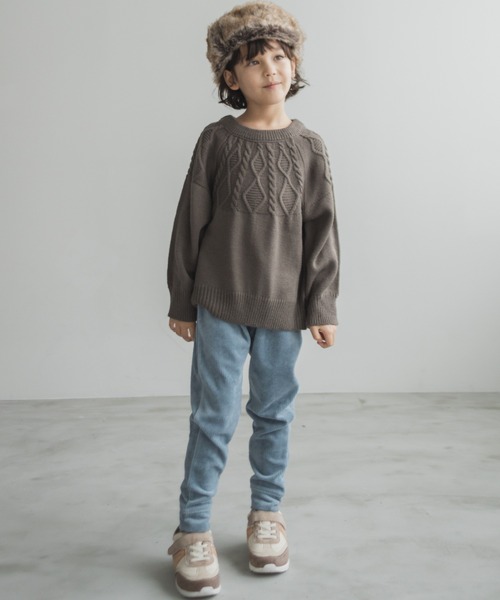 pairmanon(ペアマノン)の「【かぞくおそろい】ケーブル編みニットプルオーバー(ニット/セーター・キッズ・ベージュ/ピンク/アイボリー/ライトイエロー/チャコール/ブルー系その他3・90/100/110/120/130/140/150)」の20枚目の写真