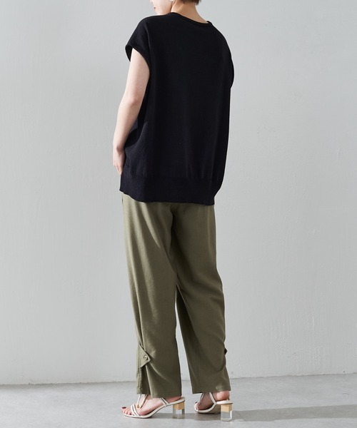 BEARDSLEY（ビアズリー）の「ゆったりホールプルオーバー（ニット/セーター・レディース・ブラック/ホワイト・FREE）」の4枚目の写真