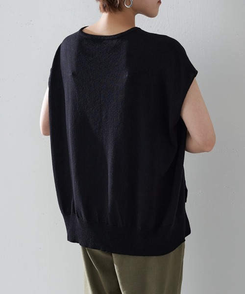 BEARDSLEY（ビアズリー）の「ゆったりホールプルオーバー（ニット/セーター・レディース・ブラック/ホワイト・FREE）」の5枚目の写真