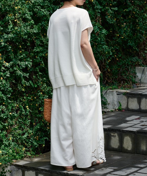 BEARDSLEY（ビアズリー）の「ゆったりホールプルオーバー（ニット/セーター・レディース・ブラック/ホワイト・FREE）」の8枚目の写真