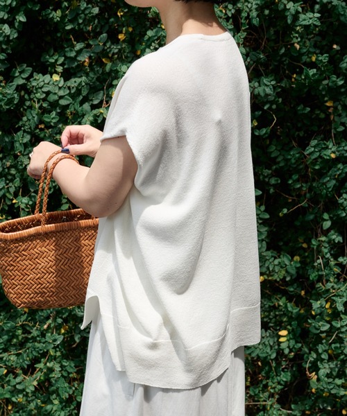 BEARDSLEY（ビアズリー）の「ゆったりホールプルオーバー（ニット/セーター・レディース・ブラック/ホワイト・FREE）」の9枚目の写真