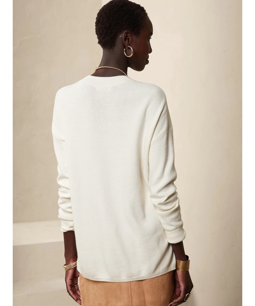 BANANA REPUBLIC FACTORY STORE(バナナリパブリック ファクトリーストア)の「BANANA REPUBLIC FACTORY STORE ポケットセーター(ニット/セーター・レディース・ホワイト/ブラウン系その他・S/M/L/XS)」の4枚目の写真