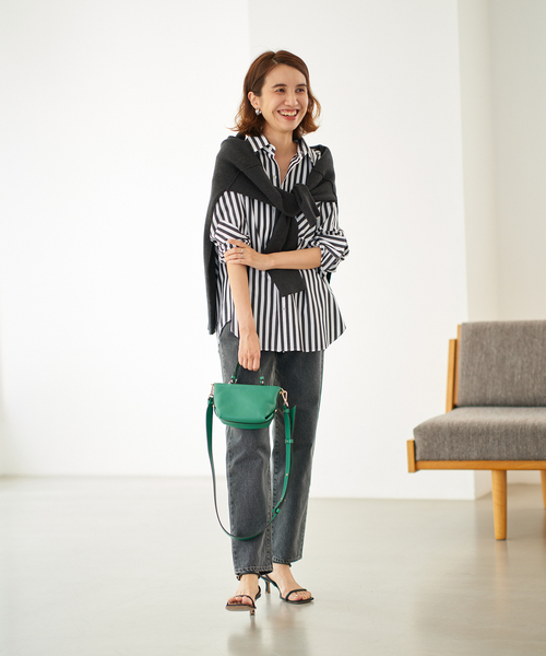 FRAMeWORK(フレームワーク)の「【LORISTELLA/ロリステッラ】別注MINIレザーストラップショルダーバッグ(ショルダーバッグ・レディース・ブラック/グリーン・FREE)」の8枚目の写真