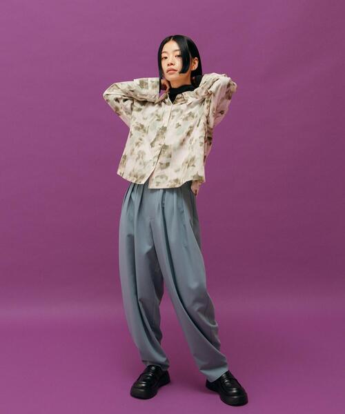 CITEN（シテン）の「＜CITEN＞アブストラクトプリント シャツ（シャツ/ブラウス・レディース・グレー/ケリー・FREE）」の7枚目の写真