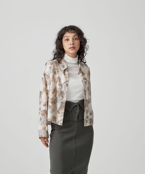 CITEN（シテン）の「＜CITEN＞アブストラクトプリント シャツ（シャツ/ブラウス・レディース・グレー/ケリー・FREE）」の10枚目の写真