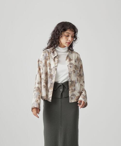 CITEN（シテン）の「＜CITEN＞アブストラクトプリント シャツ（シャツ/ブラウス・レディース・グレー/ケリー・FREE）」の11枚目の写真