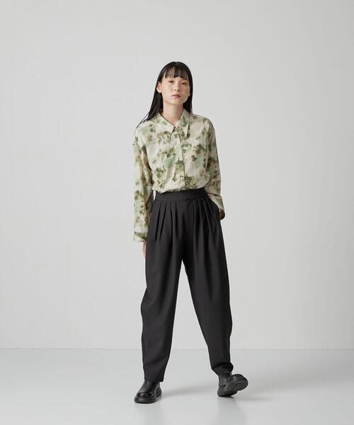 CITEN（シテン）の「＜CITEN＞アブストラクトプリント シャツ（シャツ/ブラウス・レディース・グレー/ケリー・FREE）」の13枚目の写真