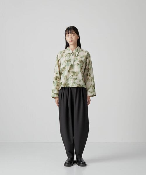 CITEN（シテン）の「＜CITEN＞アブストラクトプリント シャツ（シャツ/ブラウス・レディース・グレー/ケリー・FREE）」の14枚目の写真