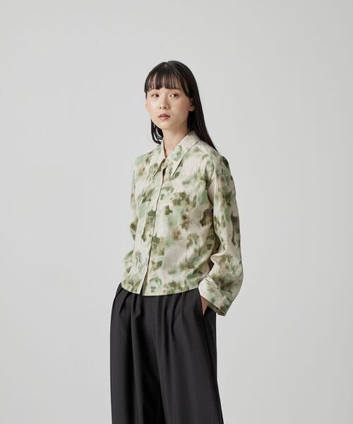 CITEN（シテン）の「＜CITEN＞アブストラクトプリント シャツ（シャツ/ブラウス・レディース・グレー/ケリー・FREE）」の15枚目の写真