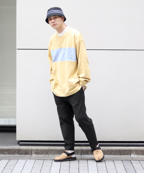 JOINT WORKS（ジョイントワークス）の「RUGBY SHIRT change line（Tシャツ/カットソー・メンズ・ネイビー/イエロー・MEDIUM/LARGE）」の22枚目の写真