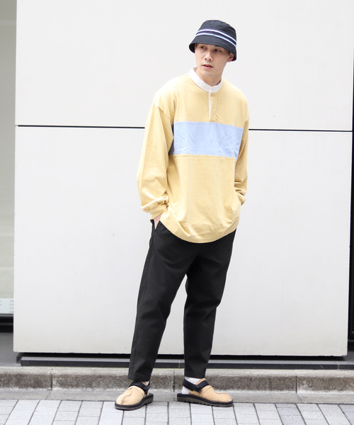 JOINT WORKS（ジョイントワークス）の「RUGBY SHIRT change line（Tシャツ/カットソー・メンズ・ネイビー/イエロー・MEDIUM/LARGE）」の9枚目の写真