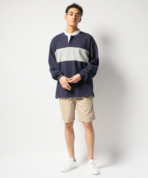 JOINT WORKS（ジョイントワークス）の「RUGBY SHIRT change line（Tシャツ/カットソー・メンズ・ネイビー/イエロー・MEDIUM/LARGE）」の7枚目の写真