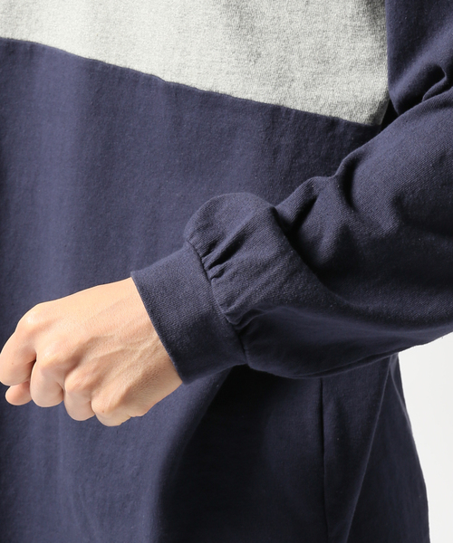 JOINT WORKS（ジョイントワークス）の「RUGBY SHIRT change line（Tシャツ/カットソー・メンズ・ネイビー/イエロー・MEDIUM/LARGE）」の5枚目の写真