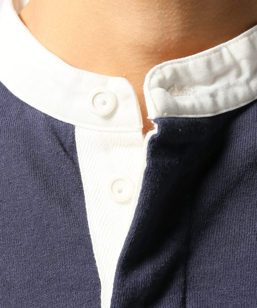 JOINT WORKS（ジョイントワークス）の「RUGBY SHIRT change line（Tシャツ/カットソー・メンズ・ネイビー/イエロー・MEDIUM/LARGE）」の8枚目の写真
