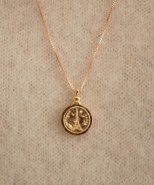 PAPILLONNER（パピヨネ）の「パリエッフェル塔/コインネックレス/PAPILLONNER/パピヨネ（ネックレス・レディース・ゴールド・FREE）」の4枚目の写真