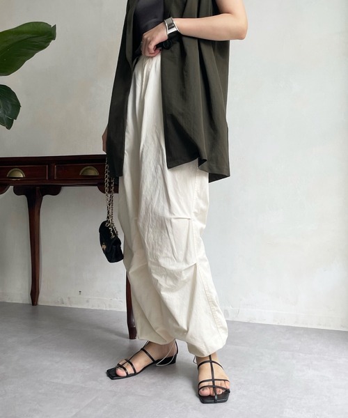 DouDou(ドゥドゥ)の「パラシュートパンツ(その他パンツ・レディース・ブラック/アイボリー・FREE)」の20枚目の写真