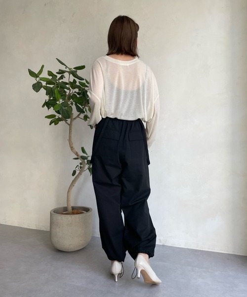 DouDou(ドゥドゥ)の「パラシュートパンツ(その他パンツ・レディース・ブラック/アイボリー・FREE)」の21枚目の写真