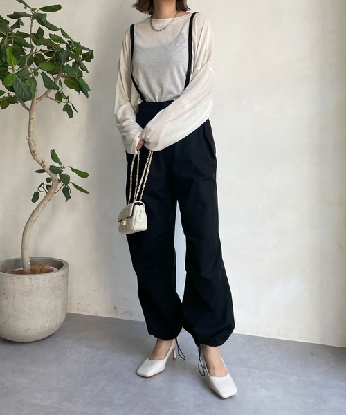 DouDou(ドゥドゥ)の「パラシュートパンツ(その他パンツ・レディース・ブラック/アイボリー・FREE)」の19枚目の写真