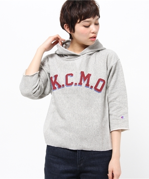 CIAOPANIC（チャオパニック）の「【Ciaopanic】【Champion】ReverseWeaveSweat（Tシャツ/カットソー・レディース・オフホワイト/グレー・MEDIUM）」の2枚目の写真