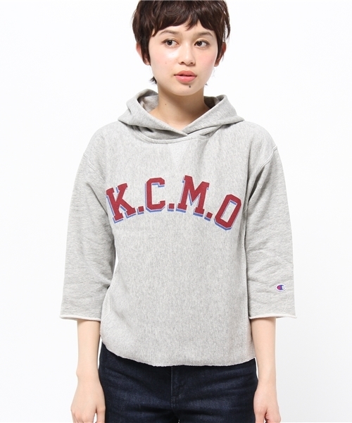 CIAOPANIC（チャオパニック）の「【Ciaopanic】【Champion】ReverseWeaveSweat（Tシャツ/カットソー・レディース・オフホワイト/グレー・MEDIUM）」の3枚目の写真