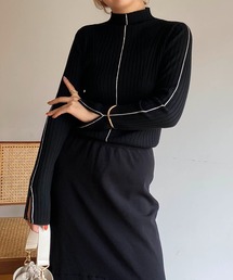 CAPRICIEUX LE'MAGE | 配色ステッチリブプルオーバー(ニット/セーター)