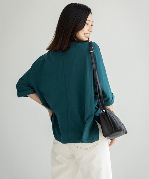 THE SHOP TK (ザ ショップ ティーケー )の「◆【CLUEL presents】【着回し力抜群!】テントラインシルエットTシャツ(Tシャツ/カットソー・レディース・ホワイト系/ライトグレー/ブラック/オレンジ/ブルー・12)」の10枚目の写真