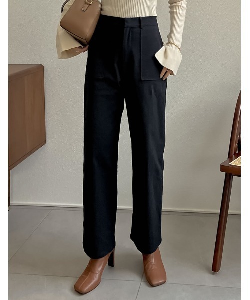 Re:EDIT（リエディ）の「[低身長/高身長サイズ有]ストレッチコットンベイカーパンツ（その他パンツ・レディース・キャメル/ブルーグリーン/ブラウン/ブラック・MEDIUM/SHORT/LARGE/TALL）」の3枚目の写真