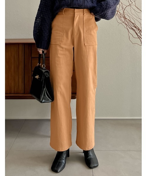 Re:EDIT（リエディ）の「[低身長/高身長サイズ有]ストレッチコットンベイカーパンツ（その他パンツ・レディース・キャメル/ブルーグリーン/ブラウン/ブラック・MEDIUM/SHORT/LARGE/TALL）」の9枚目の写真