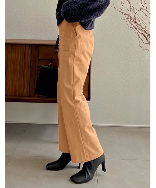 Re:EDIT（リエディ）の「[低身長/高身長サイズ有]ストレッチコットンベイカーパンツ（その他パンツ・レディース・キャメル/ブルーグリーン/ブラウン/ブラック・MEDIUM/SHORT/LARGE/TALL）」の10枚目の写真