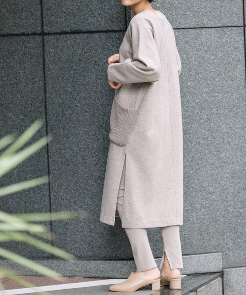 Munich（ミューニック）の「圧縮ジャージーVネックワンピース（ワンピース・レディース・ベージュ/モカ/ブラック・FREE）」の7枚目の写真