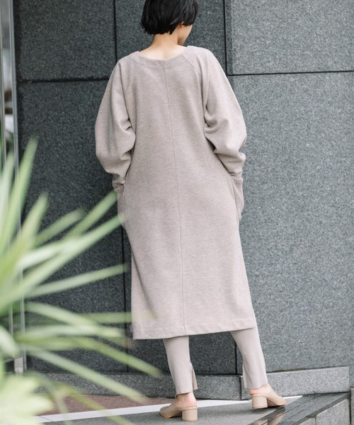 Munich（ミューニック）の「圧縮ジャージーVネックワンピース（ワンピース・レディース・ベージュ/モカ/ブラック・FREE）」の8枚目の写真