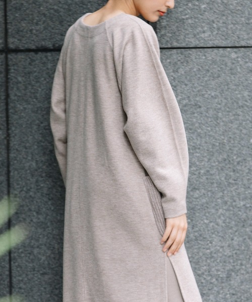 Munich（ミューニック）の「圧縮ジャージーVネックワンピース（ワンピース・レディース・ベージュ/モカ/ブラック・FREE）」の10枚目の写真