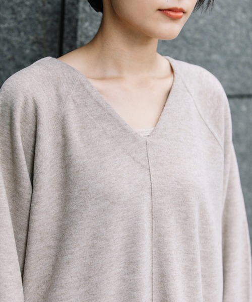 Munich（ミューニック）の「圧縮ジャージーVネックワンピース（ワンピース・レディース・ベージュ/モカ/ブラック・FREE）」の11枚目の写真