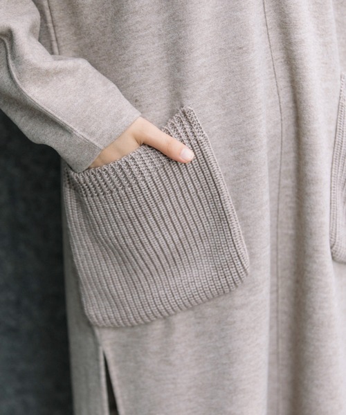 Munich（ミューニック）の「圧縮ジャージーVネックワンピース（ワンピース・レディース・ベージュ/モカ/ブラック・FREE）」の14枚目の写真