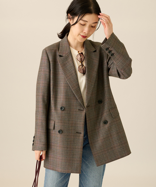JOURNAL STANDARD L'ESSAGE チェックダブルジャケット journal standard L'essage（ジャーナルスタンダードレサージュ