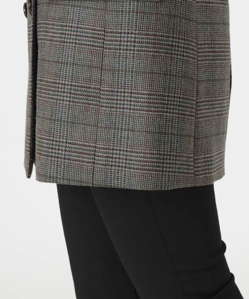 セール】チェックダブルジャケット（テーラードジャケット