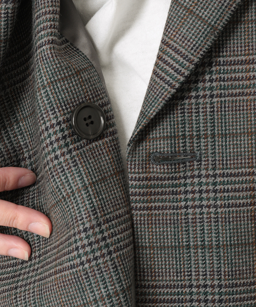 セール】チェックダブルジャケット（テーラードジャケット