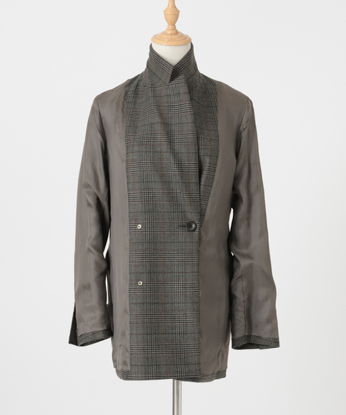セール】チェックダブルジャケット（テーラードジャケット
