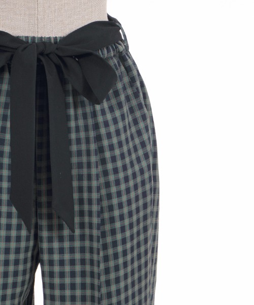 axes femme POETIQUE(アクシーズファムポエティック)の「チェックジョガーパンツ(その他パンツ・レディース・ブラック/ネイビー/ワイン・MEDIUM)」の9枚目の写真