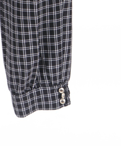axes femme POETIQUE(アクシーズファムポエティック)の「チェックジョガーパンツ(その他パンツ・レディース・ブラック/ネイビー/ワイン・MEDIUM)」の18枚目の写真