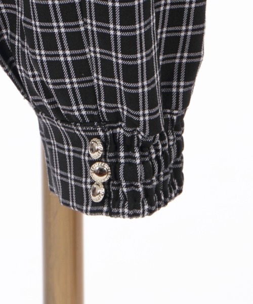 axes femme POETIQUE(アクシーズファムポエティック)の「チェックジョガーパンツ(その他パンツ・レディース・ブラック/ネイビー/ワイン・MEDIUM)」の7枚目の写真