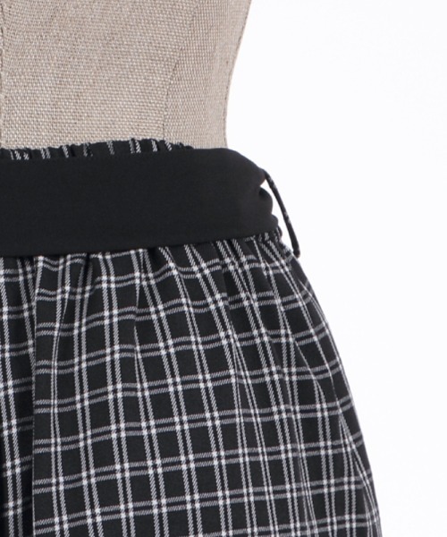 axes femme POETIQUE(アクシーズファムポエティック)の「チェックジョガーパンツ(その他パンツ・レディース・ブラック/ネイビー/ワイン・MEDIUM)」の11枚目の写真