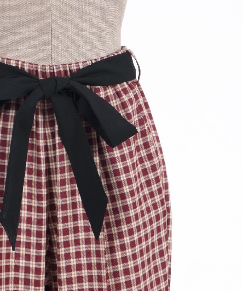 axes femme POETIQUE(アクシーズファムポエティック)の「チェックジョガーパンツ(その他パンツ・レディース・ブラック/ネイビー/ワイン・MEDIUM)」の15枚目の写真
