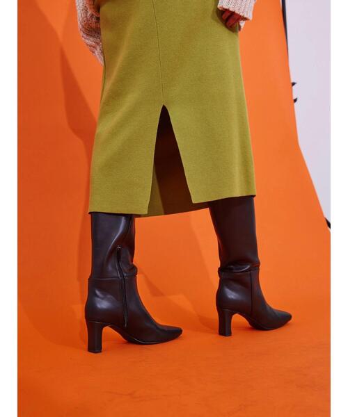 AMERICAN HOLIC(アメリカンホリック)の「スクエアトゥプレートヒールロングブーツ(ブーツ・レディース・ブラウン/ブラック・S/L/M)」の22枚目の写真