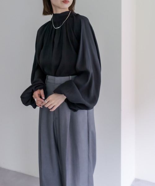 mystic（ミスティック）の「ボウタイブラウス（シャツ/ブラウス・レディース・ブラック/アイボリー・FREE）」の18枚目の写真