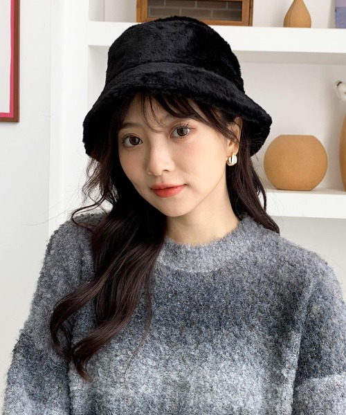 EPICKS（エピックス）の「ファーバケットハット（ハット・レディース・ブラック/ベージュ/アイボリー・F）」の21枚目の写真